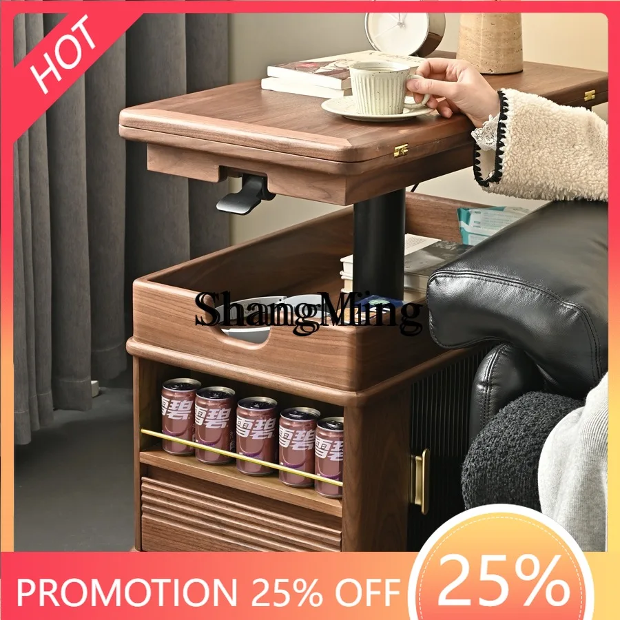 

SM случайная парковка и подъемная передвижная тележка, журнальный столик, черный орех, складной диван, прикроватная тумбочка, столик с краями из цельного дерева