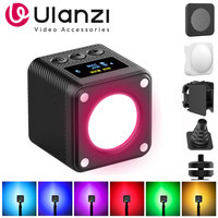 Ulanzi L2 RGB COB Video Light Stepless Dimmable LED Lamp for GoPro DSLR Camera With Led Display Magnetic Mini Vlog Fill Light