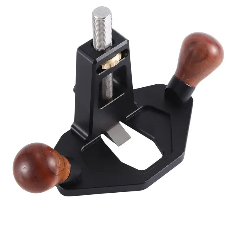AT05-Router Plane With Adjustment Knob Woodworking Handheld Bottom Cleaning Manual Slotting Edge Trimming Flat Planer Durable Bl