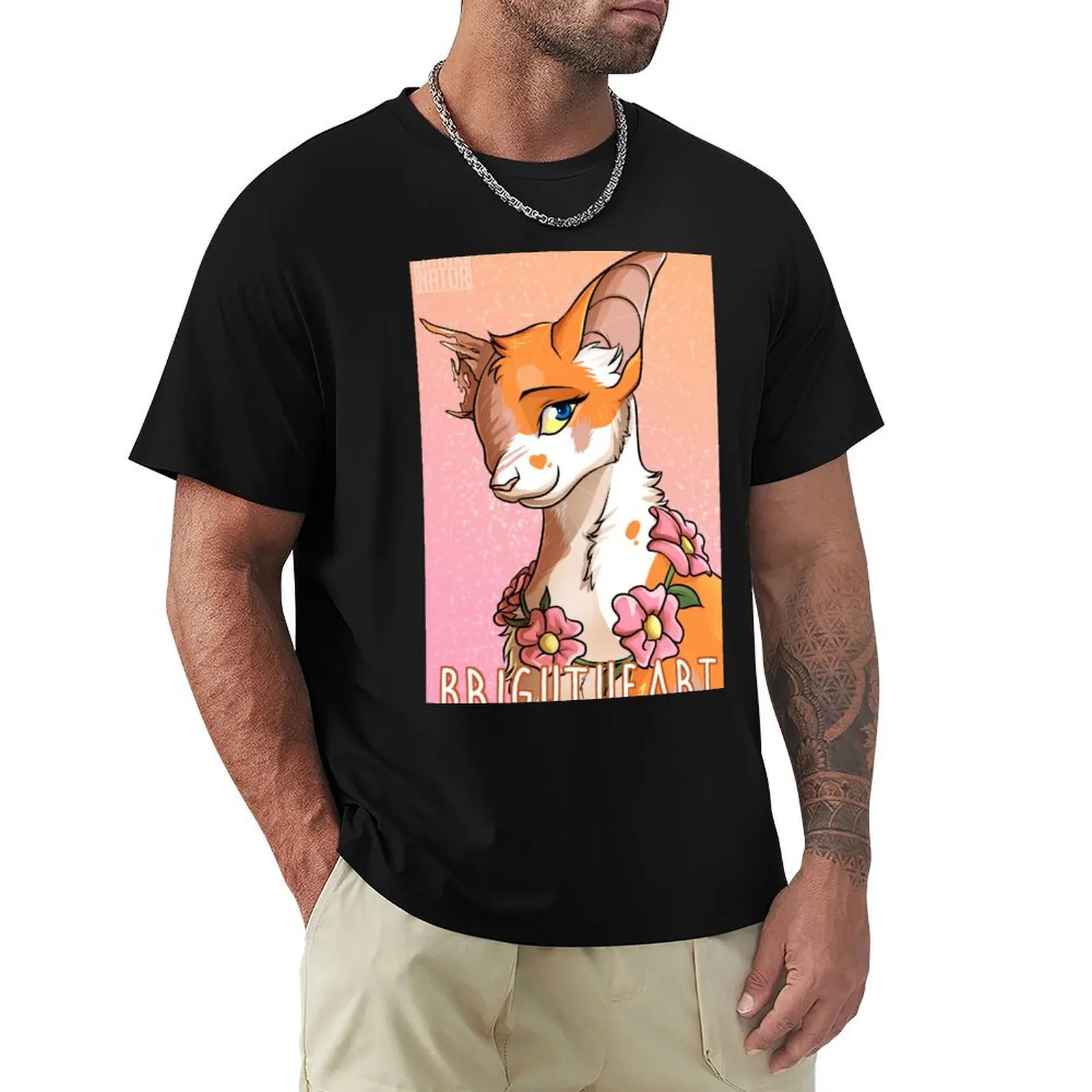 

Brightheart Portrait T-Shirt shirts graphic tee animal prinfor boys fashion shirts Short sleeve tee men