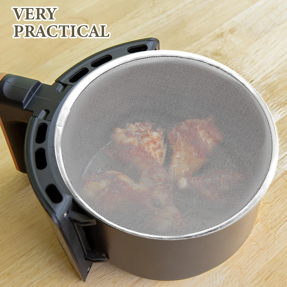 

25cm Splatter Screen Guard Strainer Anti Oil Splashing Cover Kitchen Tool Air Fryer Mesh Cover Splatter Guard Air Fryer Mesh