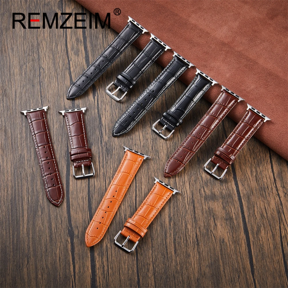 حزام ساعة عتيق لسلسلة ساعات أبل Ultra/10/9/8/7/SE/6/5/4/3/2/1 حزام جلدي بأنماط الخيزران 49/46/45/44/42/41/40/38 مللي متر