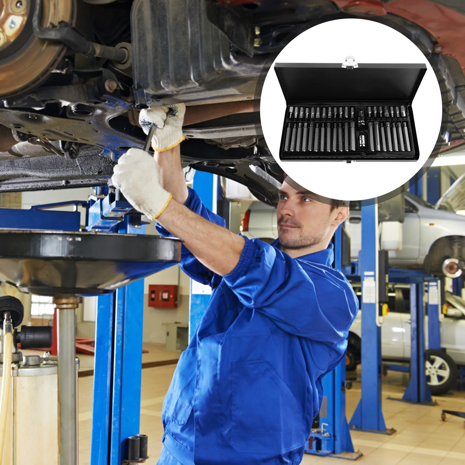 

40Pcs Star Bit Socket Set Car Repair Tools Spline Hex Socket Kit Automobile Repair External Sockets Set Spline Sockets Bit