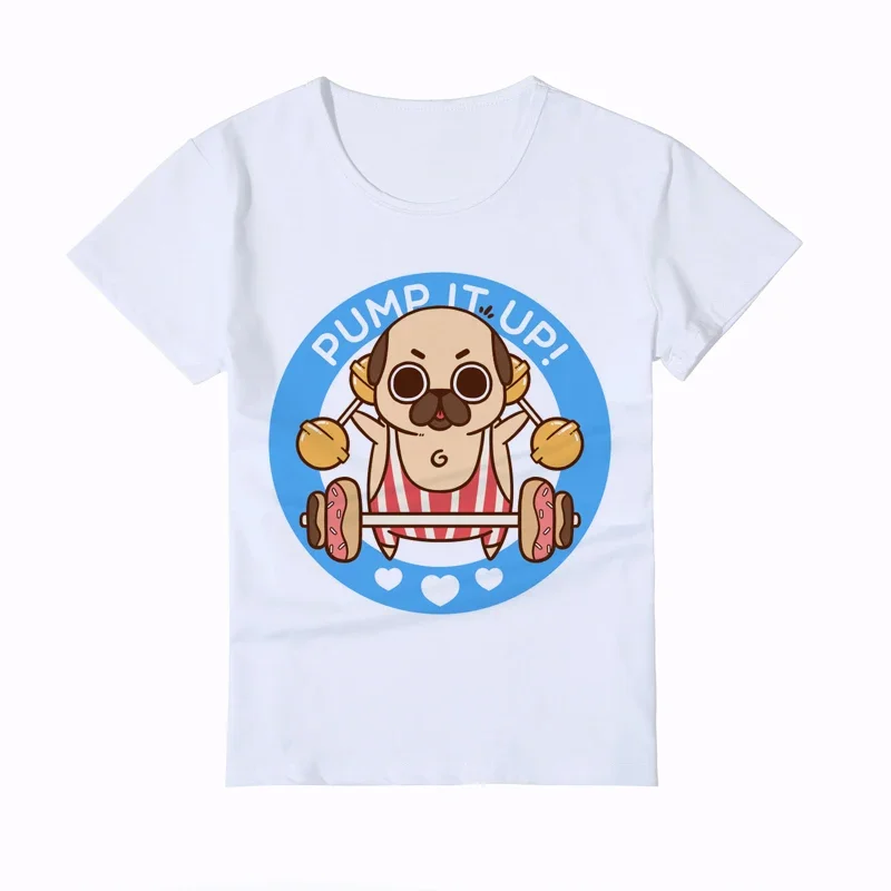 

Funny cute cartoon dog weightlifting children's T-shirt 3D Animal Boy/Girl/baby High Quality dog Tops Hipster Tees Y6-1