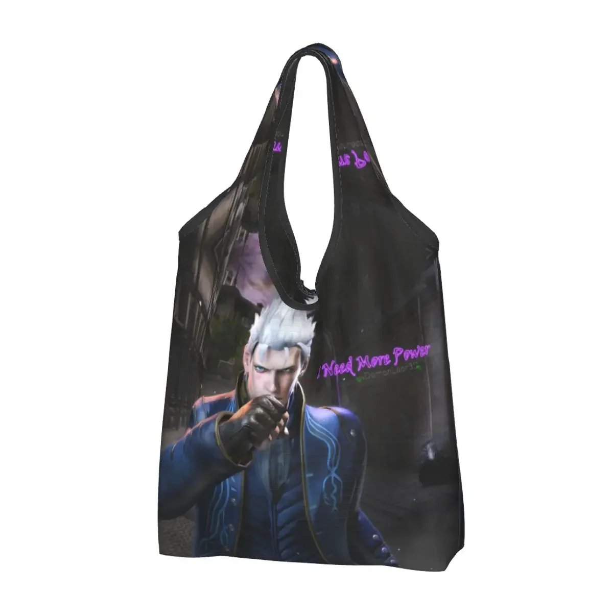 

Портативная сумка-тоут серии Vergil From The Devil May Cry, многоразовая сумка-шоппер, продуктовая сумка на плечо