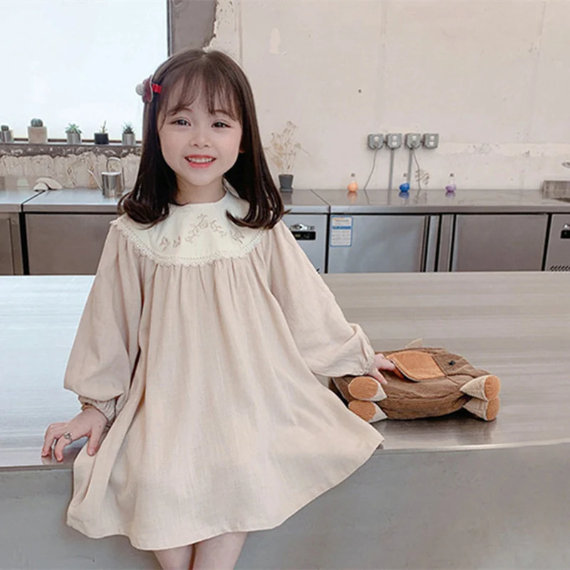 

Girl Dress Kids Skirts Spring Summer Cotton 2022 Embroidery Flower Girl Dress Party Evening Gown Beach Outdoor Children Clothing