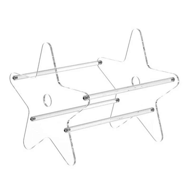 

Portable Clear Acrylic Display Stand Holder Versatile Shelf Showcase Rack for Books Albums and Documents