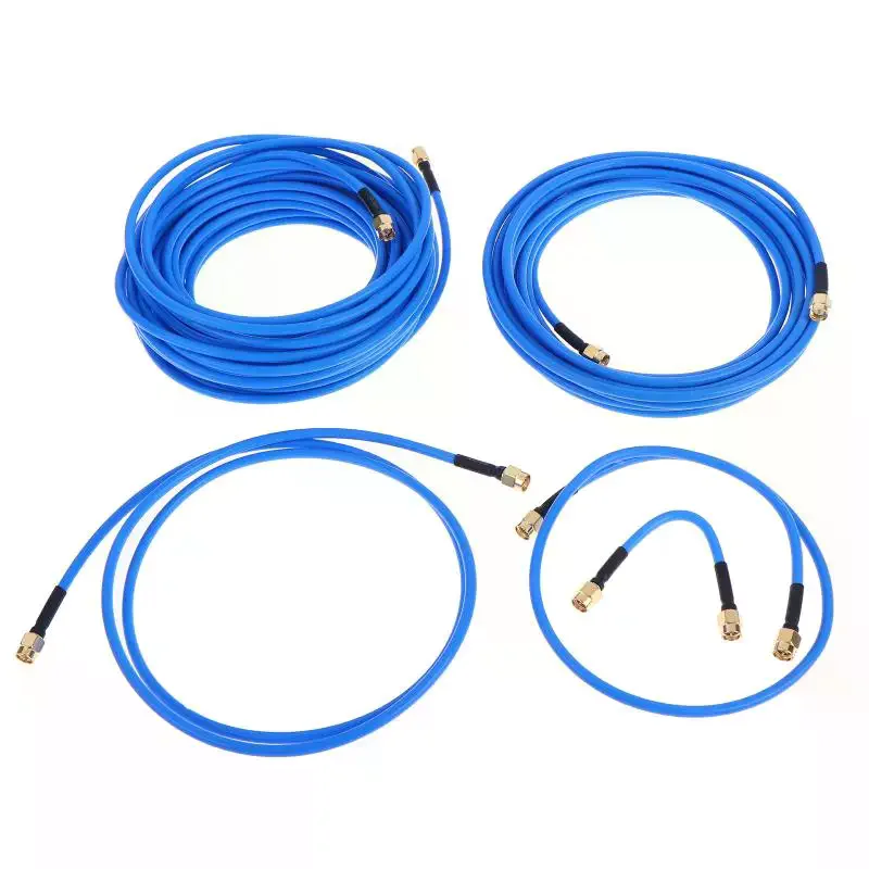 1Pcs RG402 RG-402 Semi Flexible Coaxial Cable 0.141 50ohm Blue SMA Male To SMA Male Plug Connector