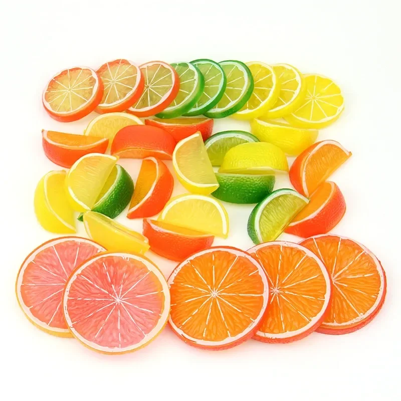 for Simulation Fruit Slice Model Lemon Orange Watermelon Cherry Blueberry Fruit Ornament Display Props