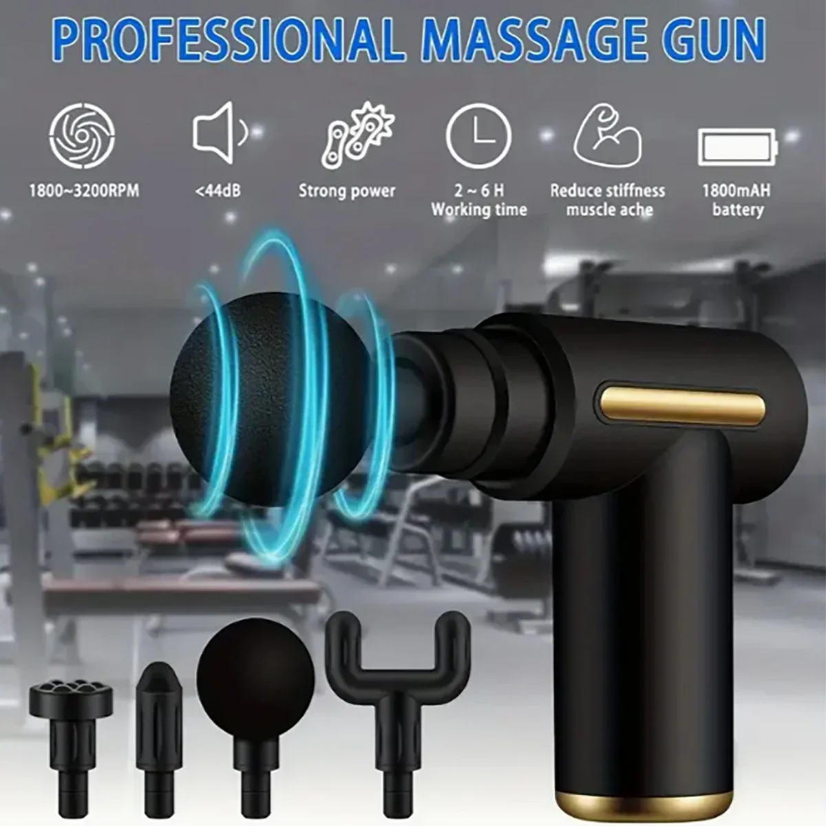 

1pc Professional Massage Gun for Muscle Recovery and Relaxation - High-Performance Fascia Gun for Fitness Enthusiasts
