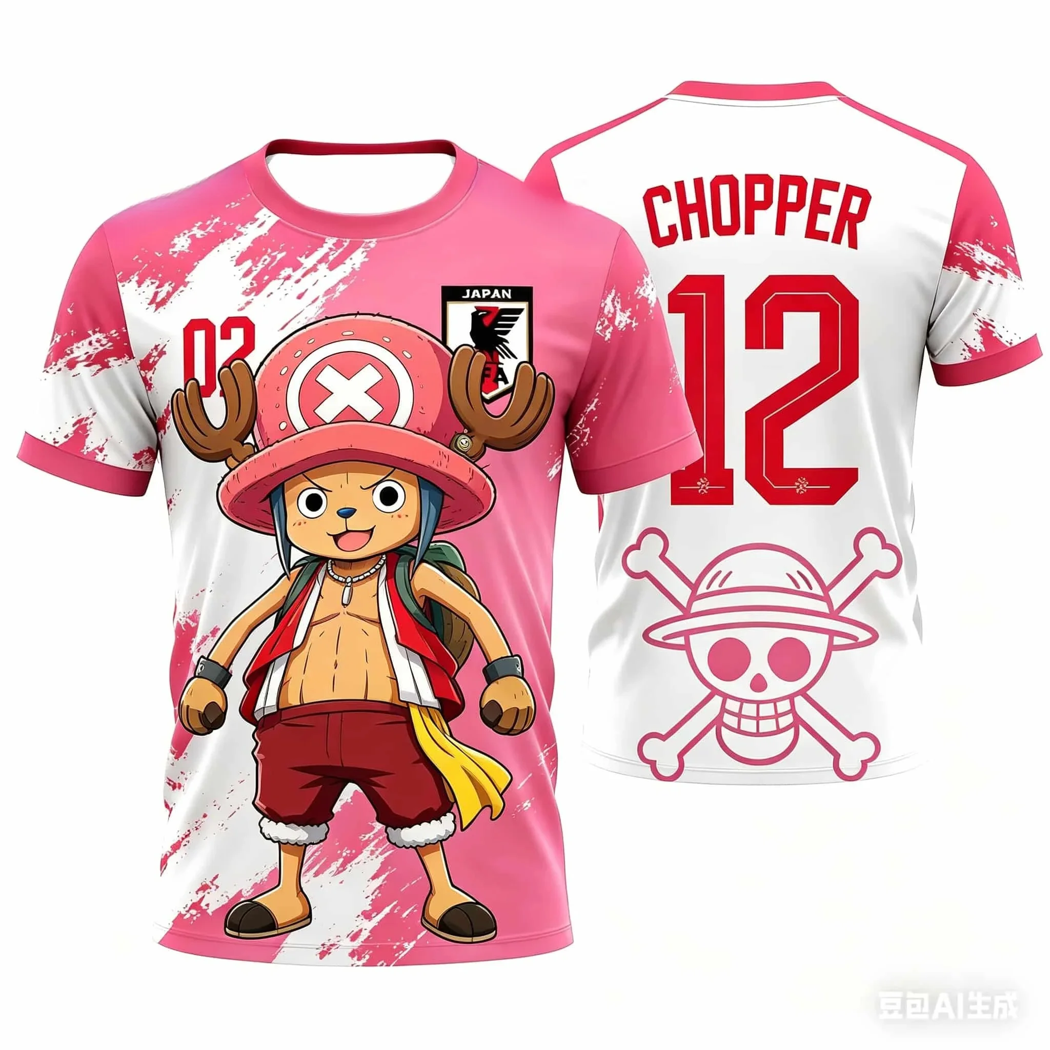 2026 Japan One Piece Luffy Football Jersey T-shirt Football Special Jersey Adult Men's Quick-Drying Sweatshirt Family Matching