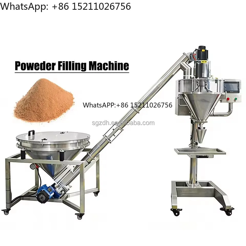 Semi Automatic High-Accuracy Electric Driven Beverage & Food Milk Powder Cosmetic Powder Bottle Filler Filling Machine