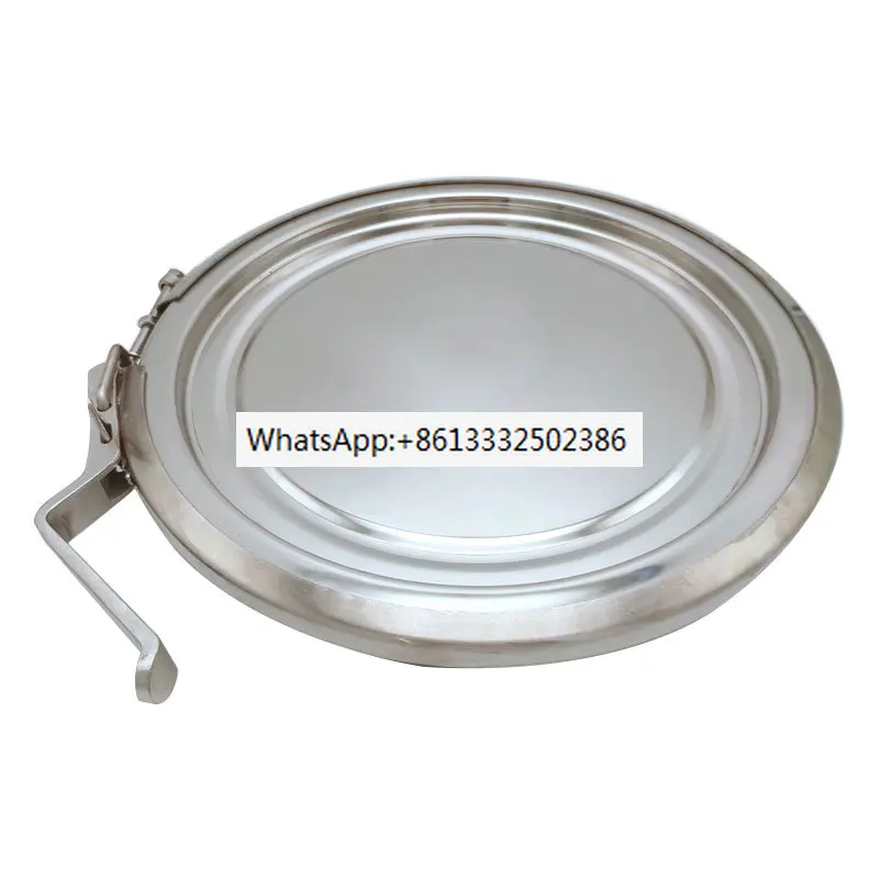 Quick opening clamp manhole/304 stainless steel/milk bucket turnover hopper/metal cover 316 can be opened/atmospheric pressure