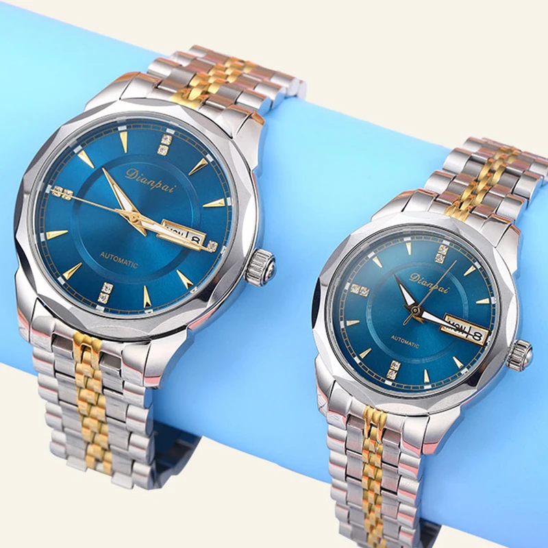 Dianpai Automatic Mechanical Watch Fashionable and Versatile Night Glow Waterproof Couple Watch