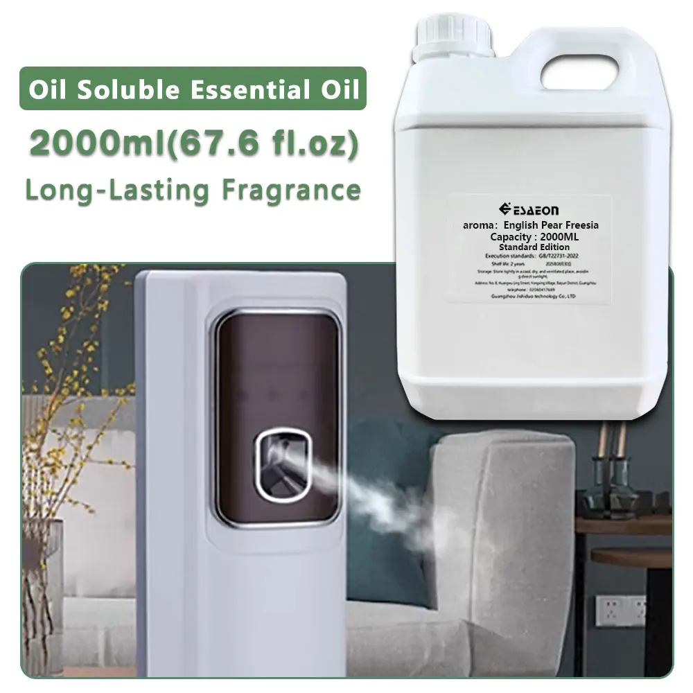 ESAEON Essential Oil - For All Waterless Aromatherapy Machines, Hotel Aroma Machine Oil, Black lce Freesia - 2000ML (67.6 fl.oz)