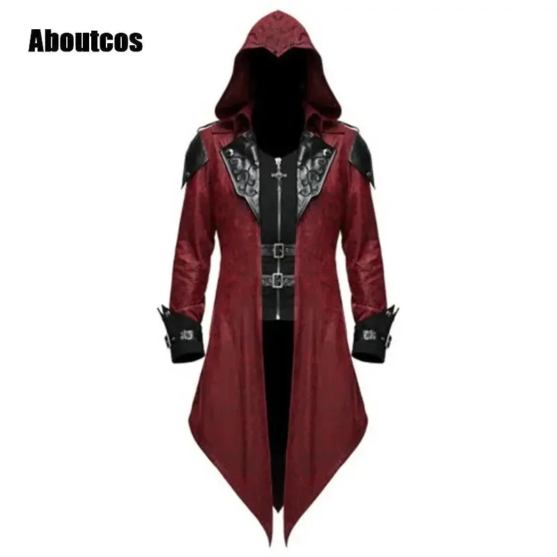 

NewMedieval Assassin Cosplay Adult Man Woman Streetwear Hooded Jacket Outwear Costume Edward Assassins Creed Halloween 5XL SW208