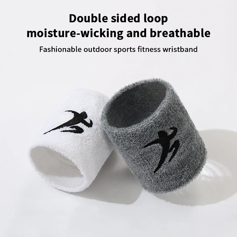 

{MX} 2Pcs Fashion Sports Fitness Wristbands Breathable Elastic Wrist Support Sweat Absorbing Wrist Brace For Running Basketball