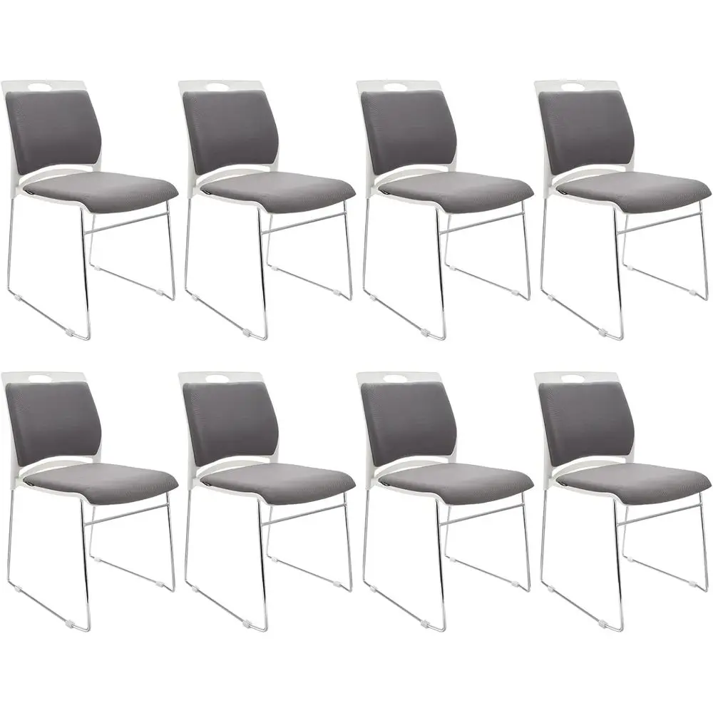 

Stackable 8-Piece Chair Set - Ideal for Office, Home, Kitchen, Waiting Rooms & Multi-Purpose Spaces