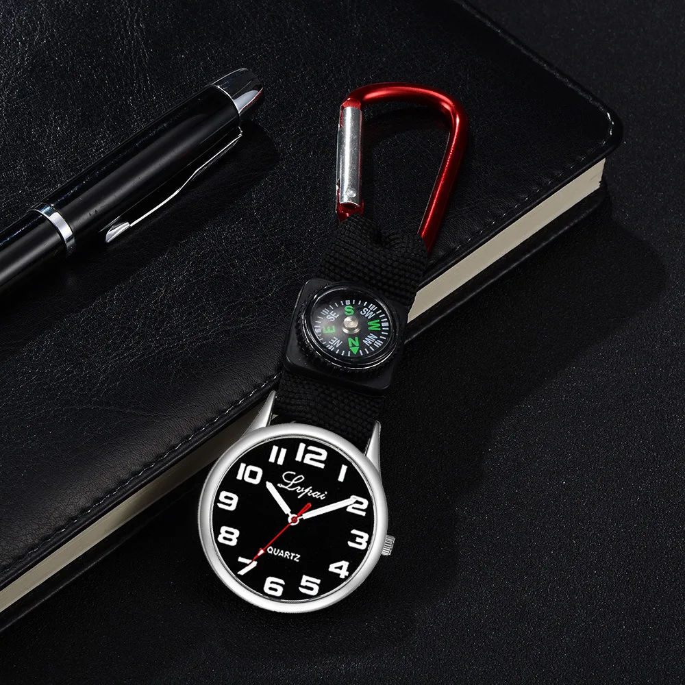 2pcs Designer Sports Fob Carabiner Pocket Watch Belt Hook for Doctors Paramedics Ambulance Personnel Chefs - Unique Gift Clocks