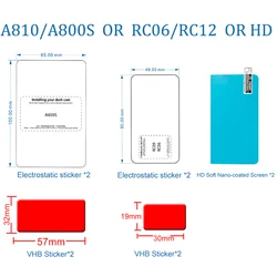 For 70mai Dash Cam A810 A800S Mount VHB Sticker Static Stickers Suitable FOR 70MAI Rear Camera  RC06 RC12 VHB Sticker