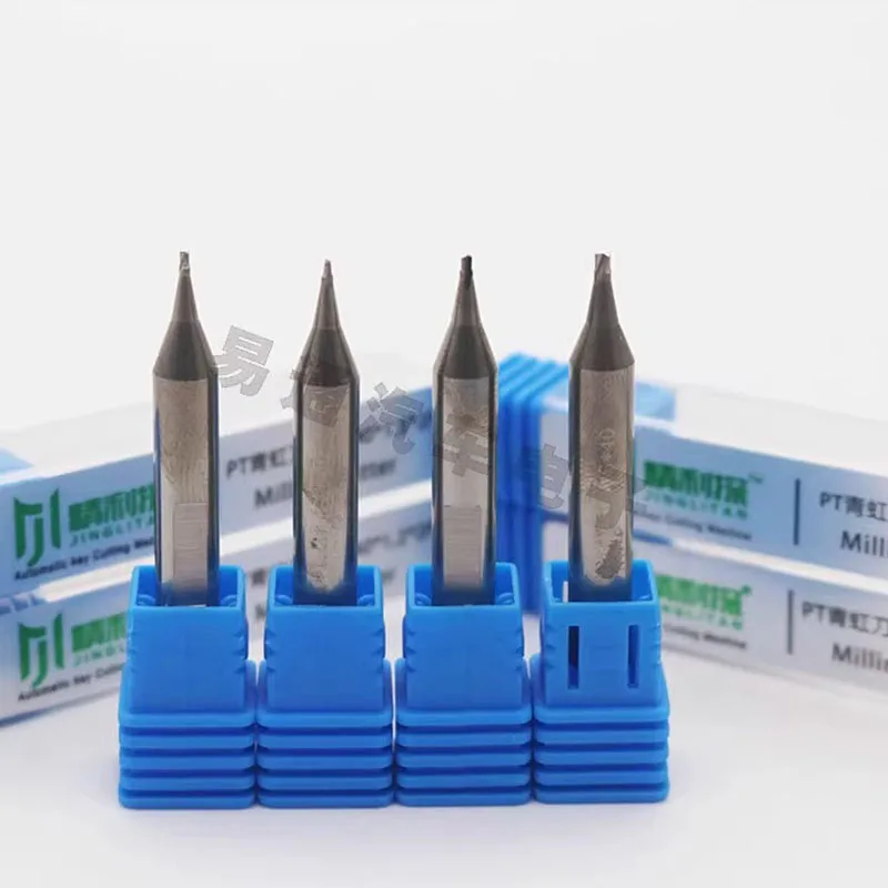 for linglitan Green Double-edge Anti-breaking Flat-body Fixed Tungsten Steel Milling Cutter 0.9 1.0 1.2 1.5MMNot easy to break