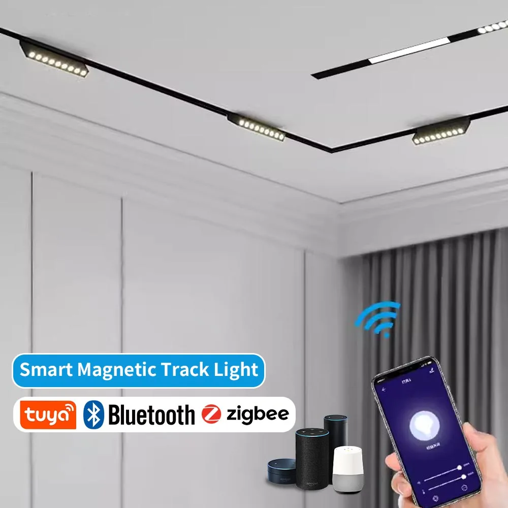 New Design Shop Spot Flood Light Adjustable Beam Cob 9W Spotlight Fixture Led Track Light Aluminum Magnetic Rail Lighting System