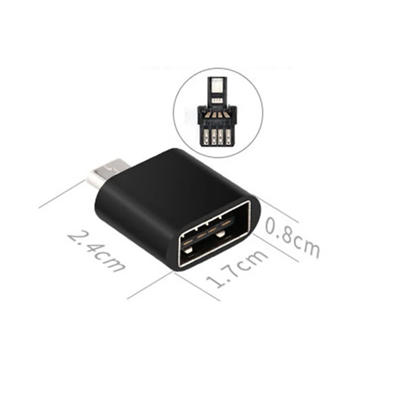 Универсальный адаптер USB типа C Mini OTG Micro USB в USB-конвертер для телефонов Android, планшетов, разъемов Micro-USB к USB2.0 e