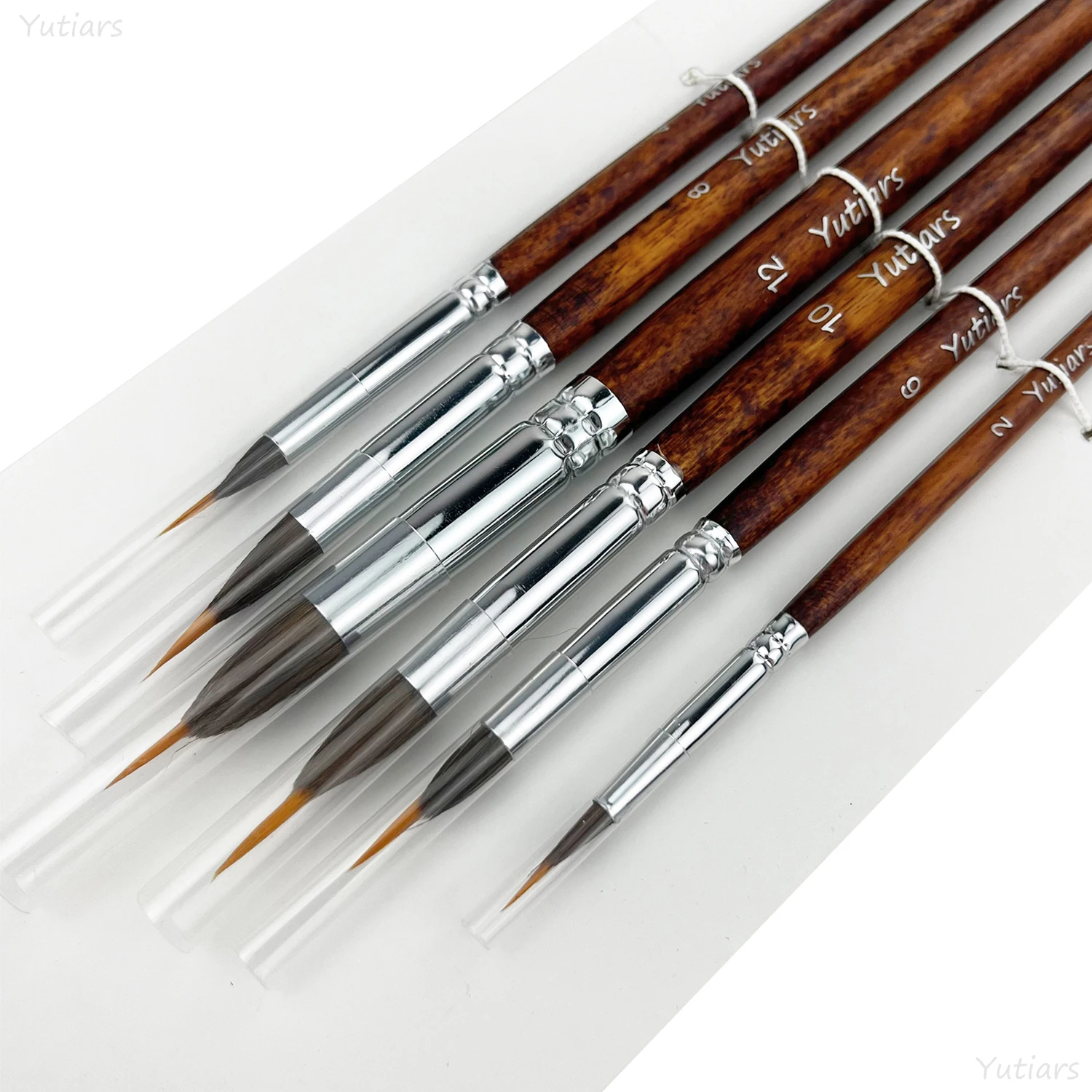 6Pcs Yutiars Premium Watercolor Brushes Kit, 4Pcs Extended Point Brushes with Extra Long Pinhead for Art Precision Detailing