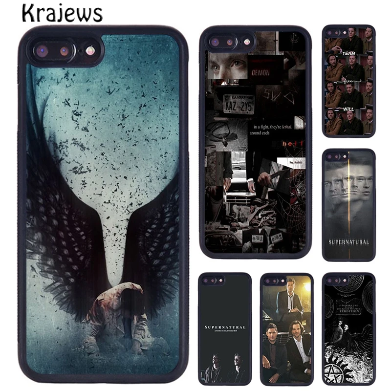 Krajews Supernatural Novelty Phone Case For iPhone 16 15 14 plus 11 12 mini 13 Pro X XR XS Max cover shell coque