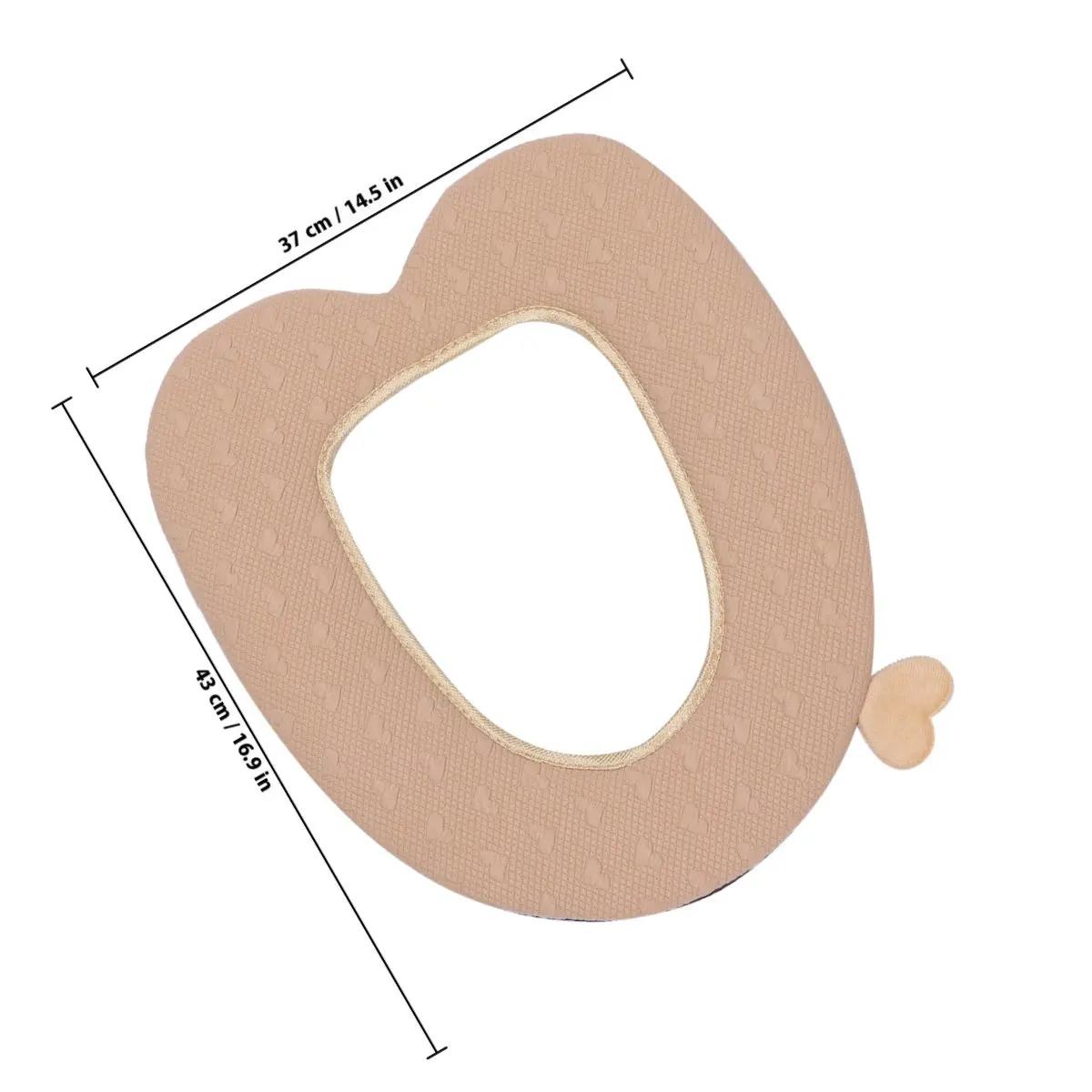 Toilet Mat Khaki Soft Comfortable Durable Warm Closestool Pad Bathroom Seat Cover Practical for Home Use Warm Toilet Seat Cover