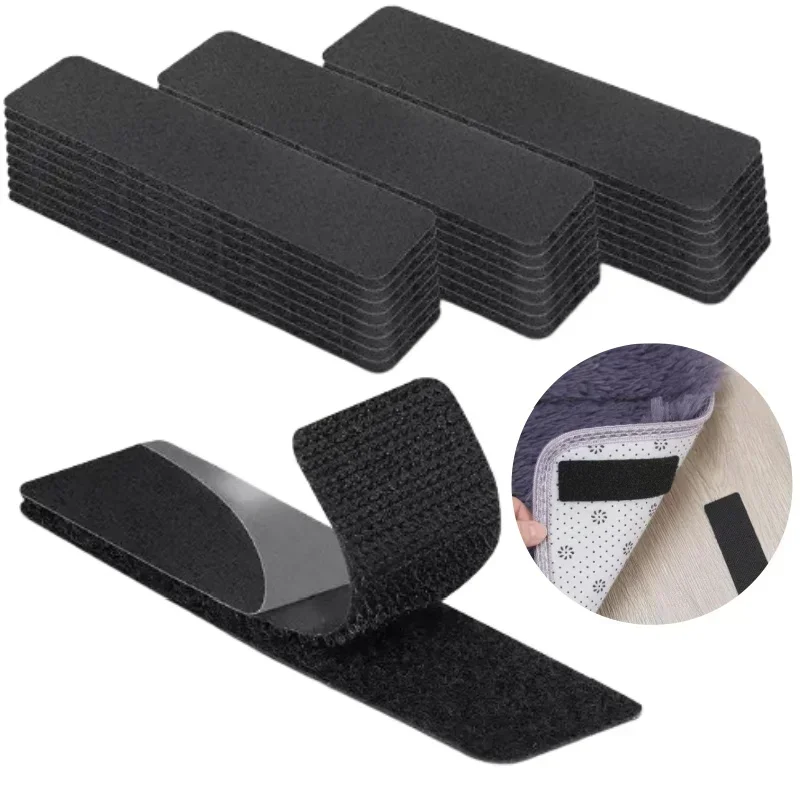 Сверхмощная двусторонняя липкая лента на липучке для крепления постельного белья, противоскользящий коврик, скрытая клейкая застежка