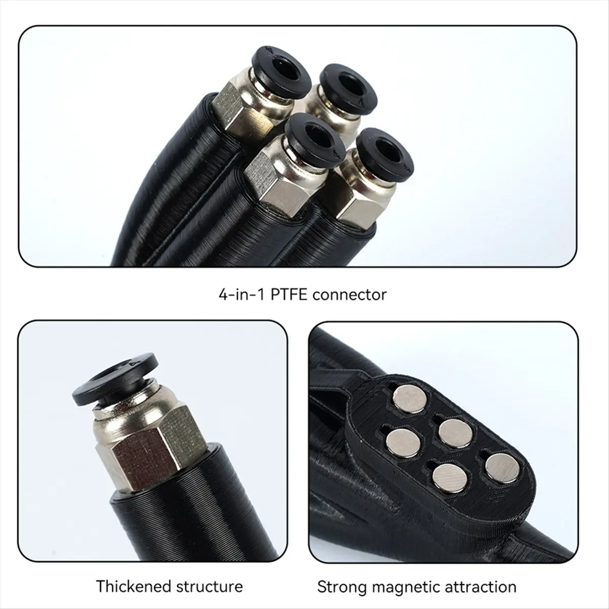 For Connector 4-in-1 PTFE Adapter Pipe Expansion Port 4 Feeding for X1 X1C P1P P1S A1 A1min