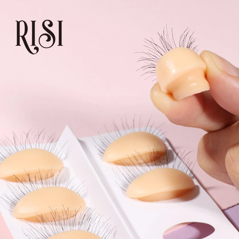 RISI Eyelash Extension Training ciglia innestate pratica sostituzione della testa palpebre strumento per il trucco estensione delle ciglia testa di manichino