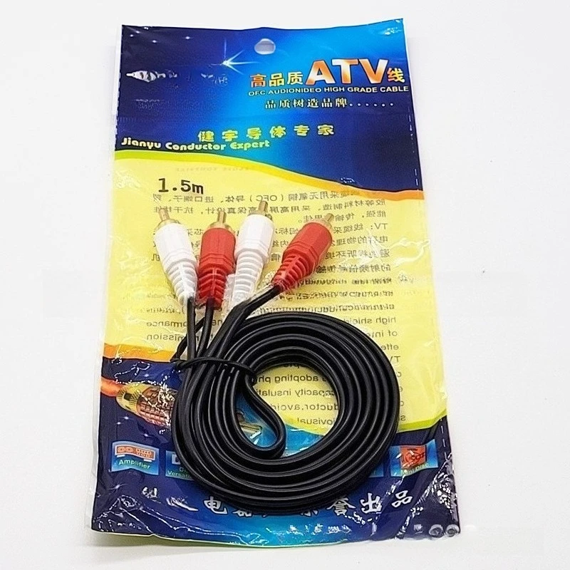 6RCA six-head lotus line three-to-three audio cable AV audio and video cable DVD audio and video cable 1.5~5 meters