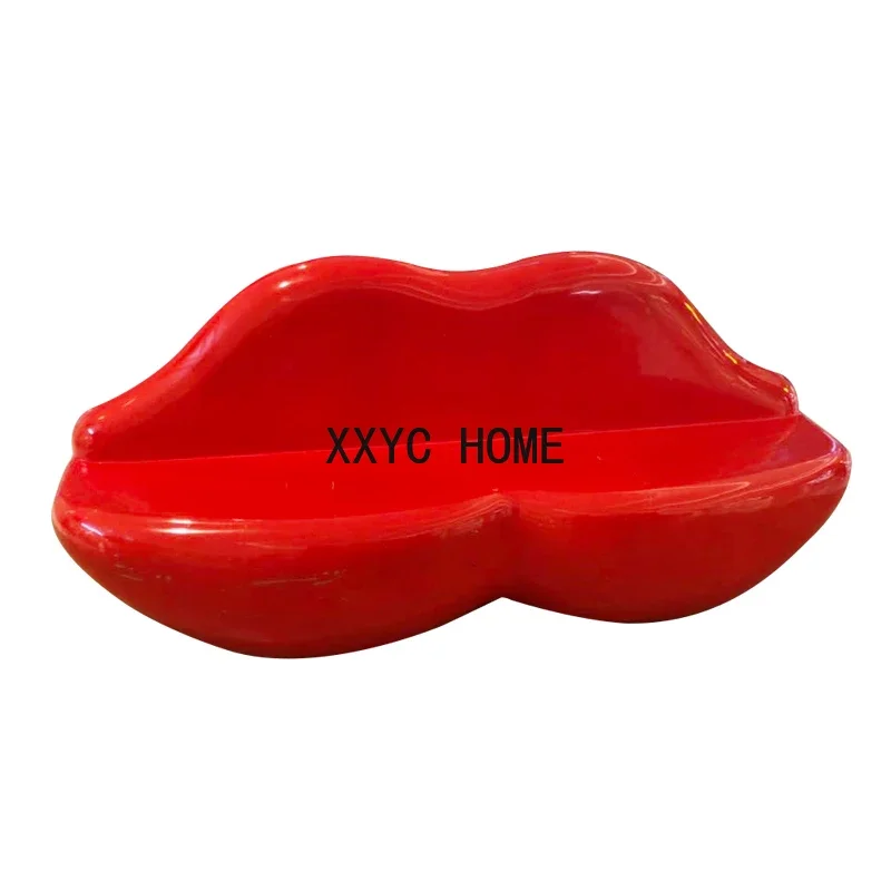 

Fiberglass Lounge Chair Shopping Mall Hotel Stool Creative Outdoor Park Square Lip Chair