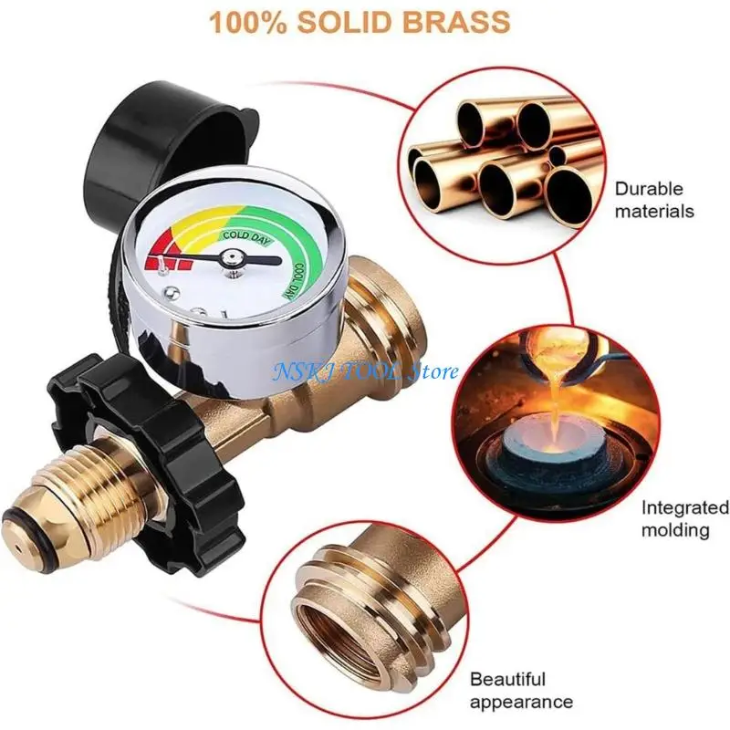 L8RC Corrosion Resistant Propane Connection Multiple Compatible Propane Regulator Fitting for QCC1 Refueling System