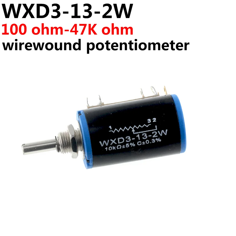 

5pcs WXD3-13-2W 100 220 470 1K 2K2 3K3 4K7 10K 22K 33K 47K Ohm 100R 220R 470R 2.2K 3.3K 4.7K WXD3-13 2W Wirewound Potentiometer