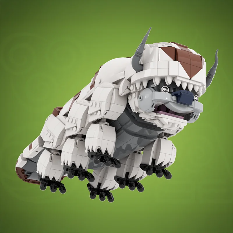 New 1650Pcs Famous Cartoon Series Moc Sky Bison Character Model Building Blocks Diy Creative Ideas Toy Birthday Christmas Gifts