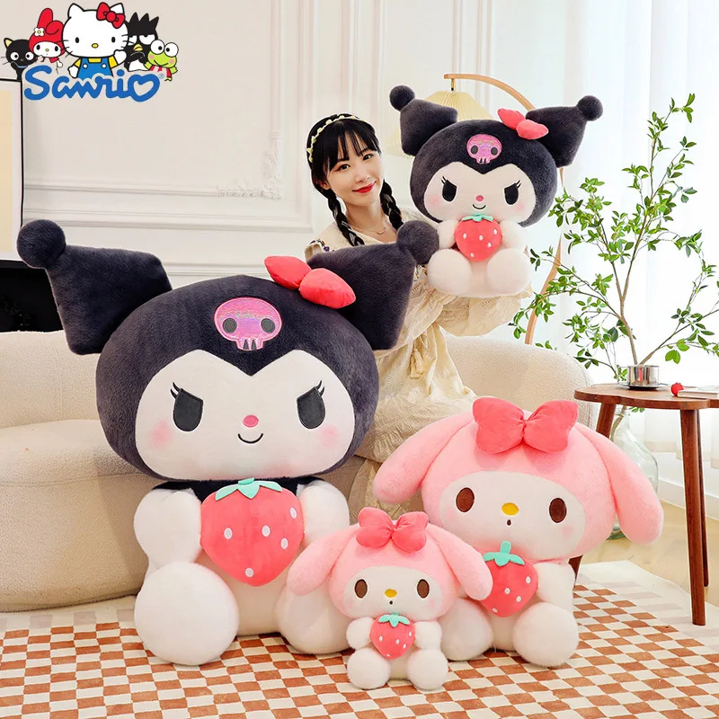 

Sanrio Kuromi My Melody Stuffed Plush Toys Dolls 25CM Soft Stuffed Doll Pillow Room Decoration Accessories Children's Gifts Toy