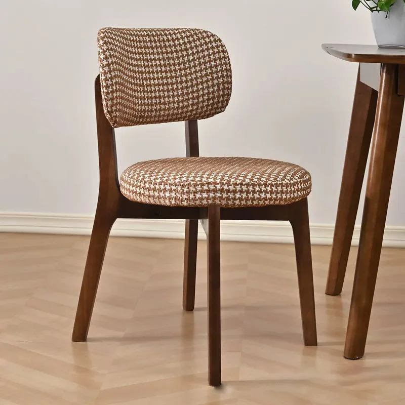 high-end breathable cotton and linen soft bag back chair antique Nordic simple home bed and breakfast hotel chair