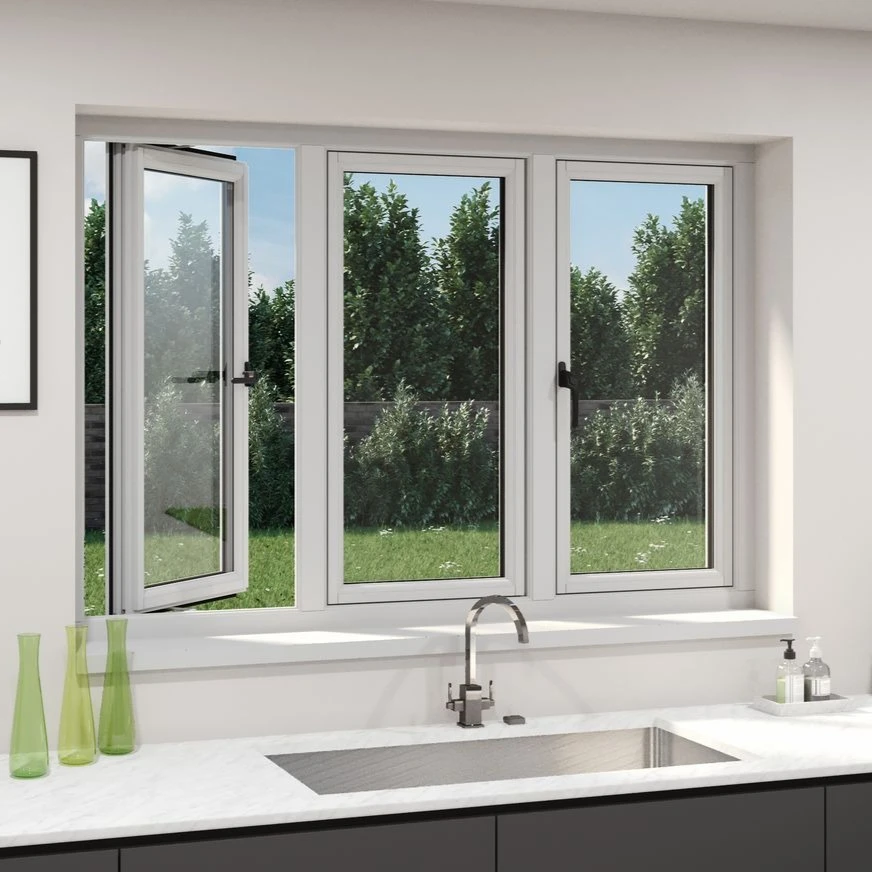 

NFRC Certified Thermal Break American Hinged Window Big Glass Panel Aluminum Awning Windows for House Swing Casement Window