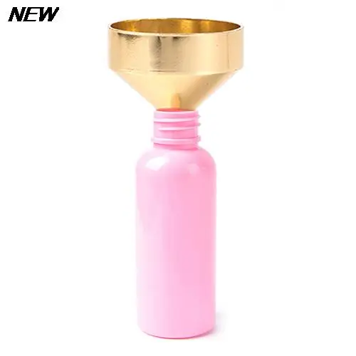 1PCS Stainless Steel Small Funnels For Perfume Liquid Essential Oil Filling Empty Bottle Packing Tool Send Silver/Gold