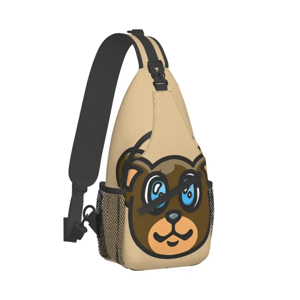 Unisex Teddy Bear Crossbody Bag, Sports Chest Bag, Mochilas de Ombro Moda, Cry Face, Viagem, Mulheres, Homem