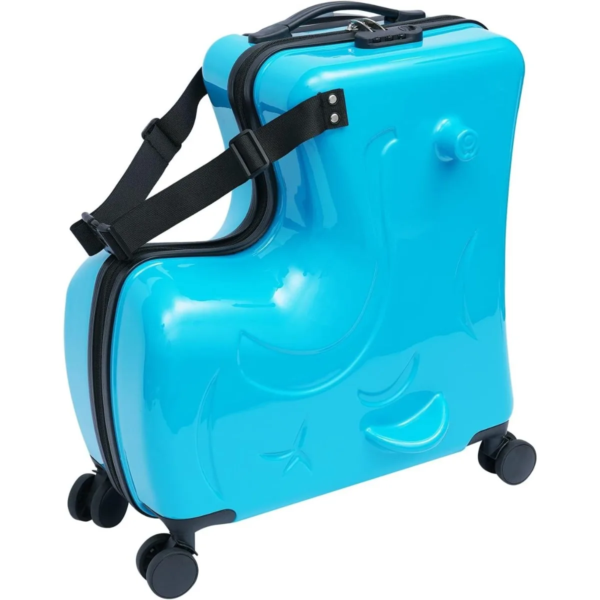 20 Inch Children's Ride On Trolley , Portable Universal Wheel , Carry On Luggage, Waterproof Unisex Boys Girls Travel Suitcase