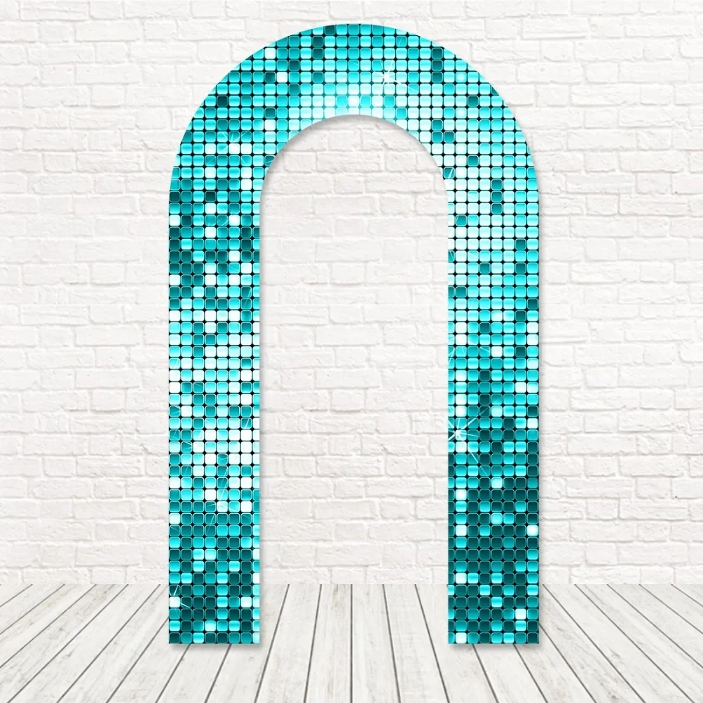 Impresiones de lentejuelas doradas, arco de pared abierto, marco de soporte de fondo para decoración de fiesta de cumpleaños y boda