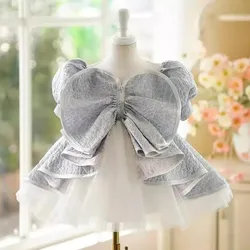 High-End Children's Princess Ball Gown Kids Clothes Wedding Birthday Baptism Eid Party Girls Dresses 12M-10T A3679