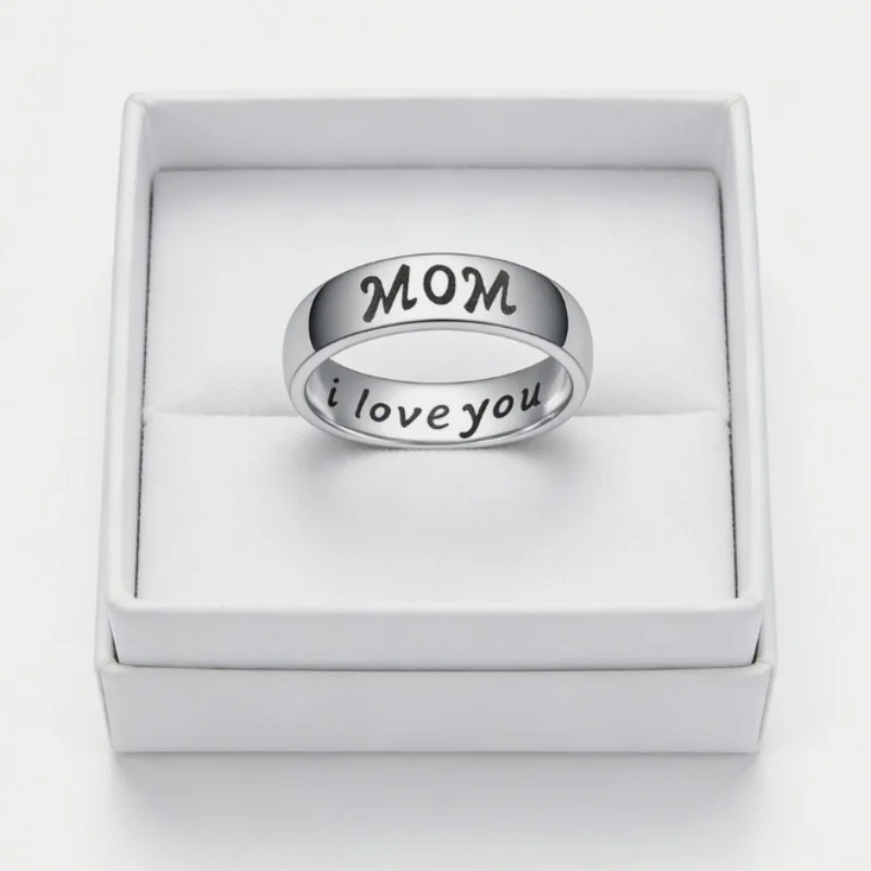 2026 Titanium Steel Ring Family Rings Hot Sale Gift for Father And Mother Holiday Jewelry Accessories Mom Dad Son Daughter