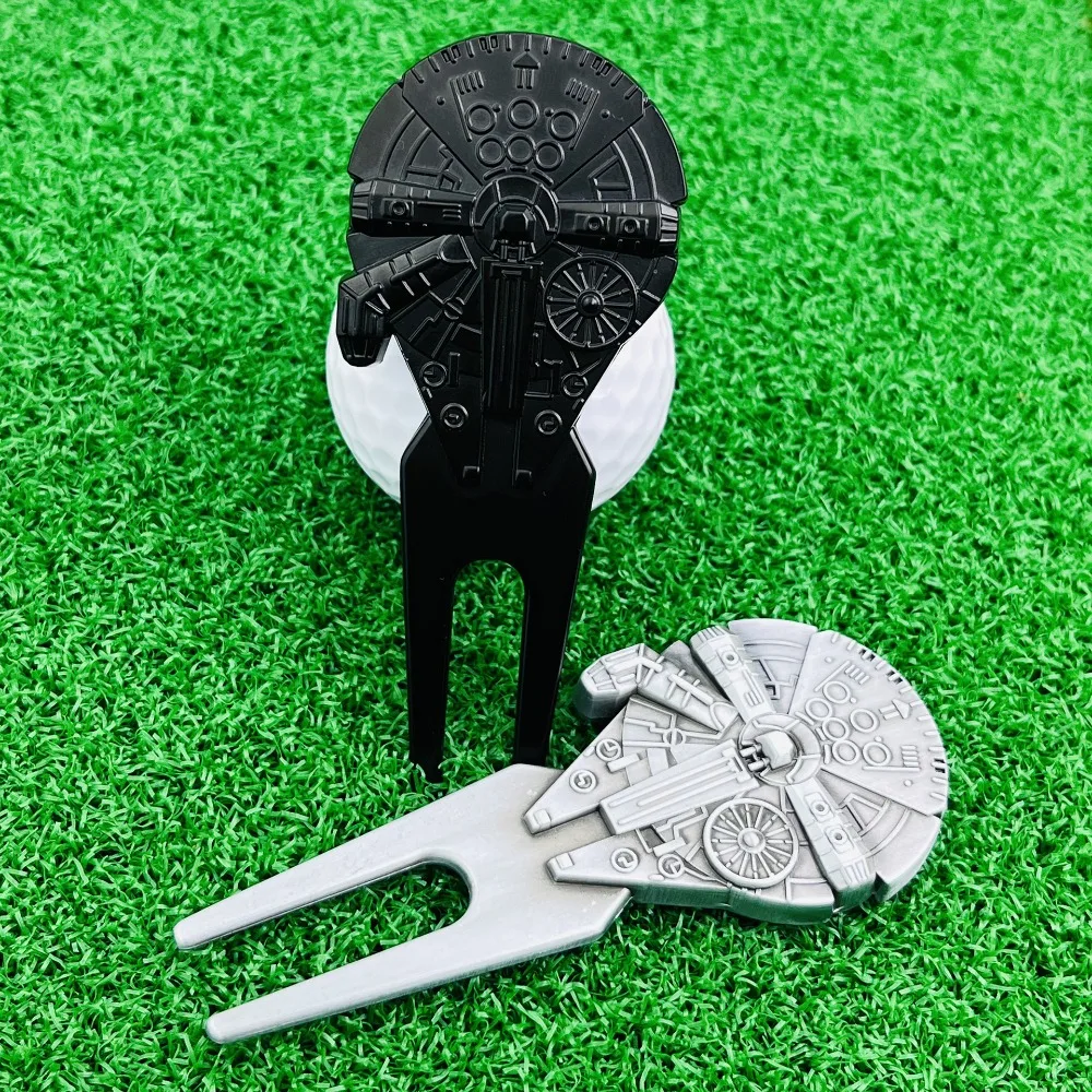 Neues Kreatives Raumschiff-Golf-Divot-Tool aus Zinklegierung in Grün mit Magnetischer Rückseite, Golf-Zubehör und -Ausrüstung – Detail 10