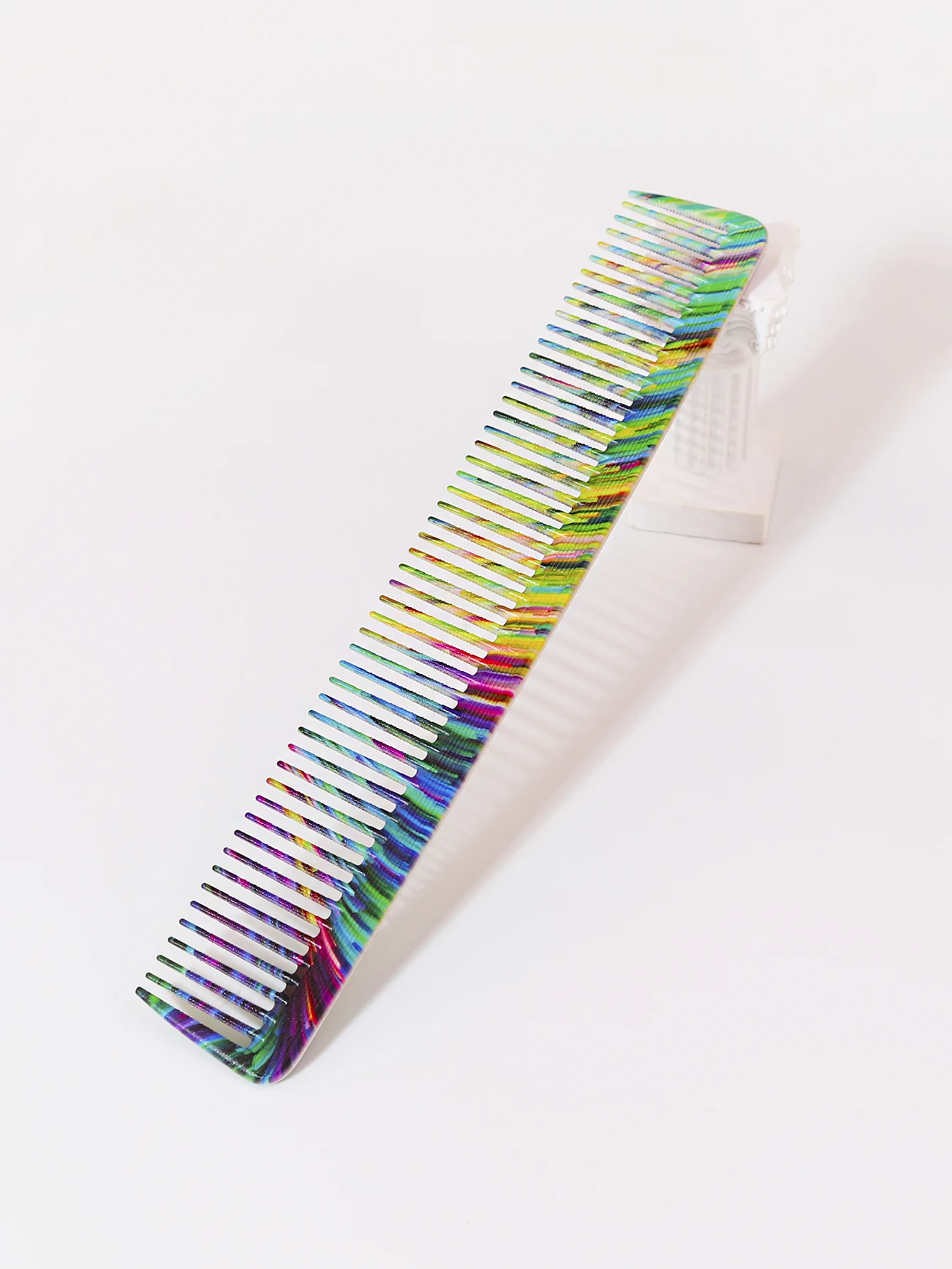1PCS color striped comb, anti-static, heat-resistant and durable, rainbow color, home salon style comb