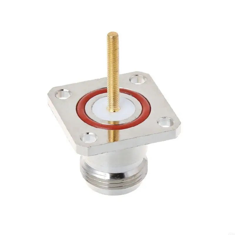 J78A Brass N Female Connector With 4 Hole Flange Mount Chassis RF Adapter Long S